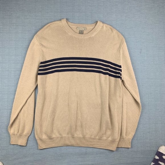 Men's XL BEIGE Pullover / Extra Large Beige Sweater / Early 2000's Sweater / - Picture 1 of 5